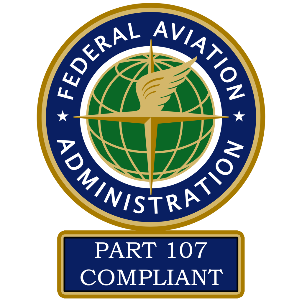 FAA Part 107 compliant badge